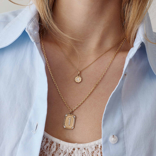 Médaille Numérologie perles d'or