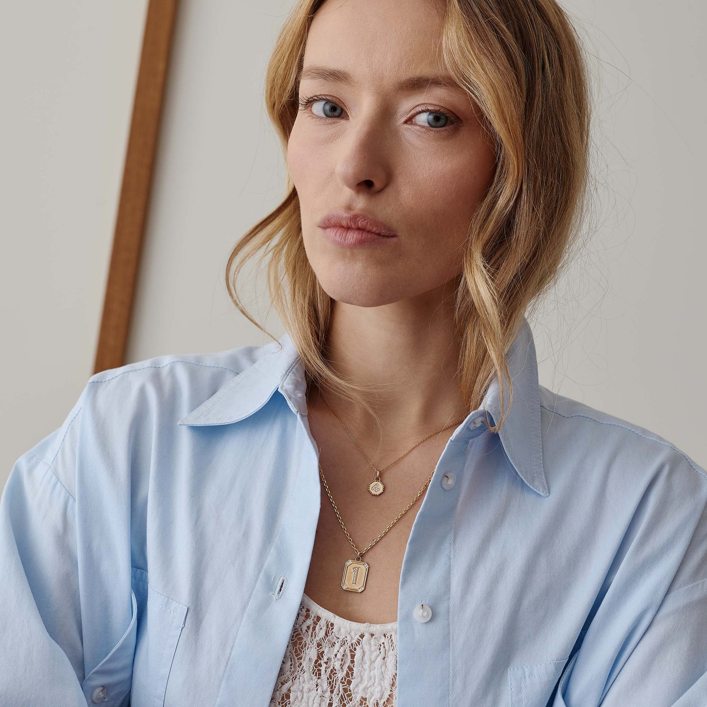 Médaille Numérologie perles d'or