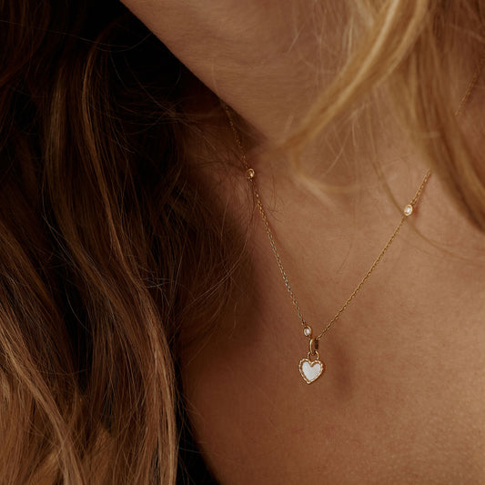Pendentif Nuances coeur nacre