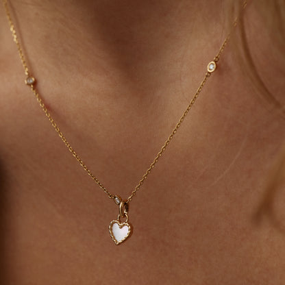 Pendentif Nuances coeur nacre