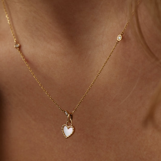 Pendentif Nuances coeur nacre