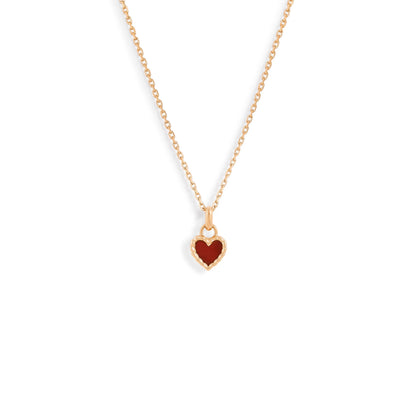 Pendentif Nuances coeur cornaline - Or rose 18 carats