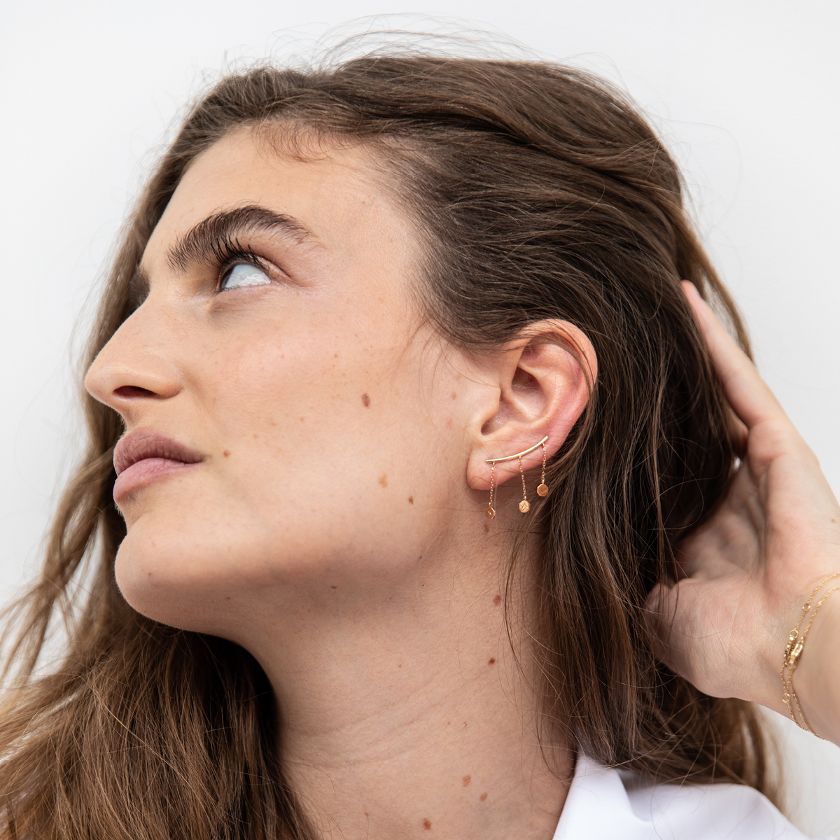 Boucle d'oreille Éternité Valse - Or 18 carats