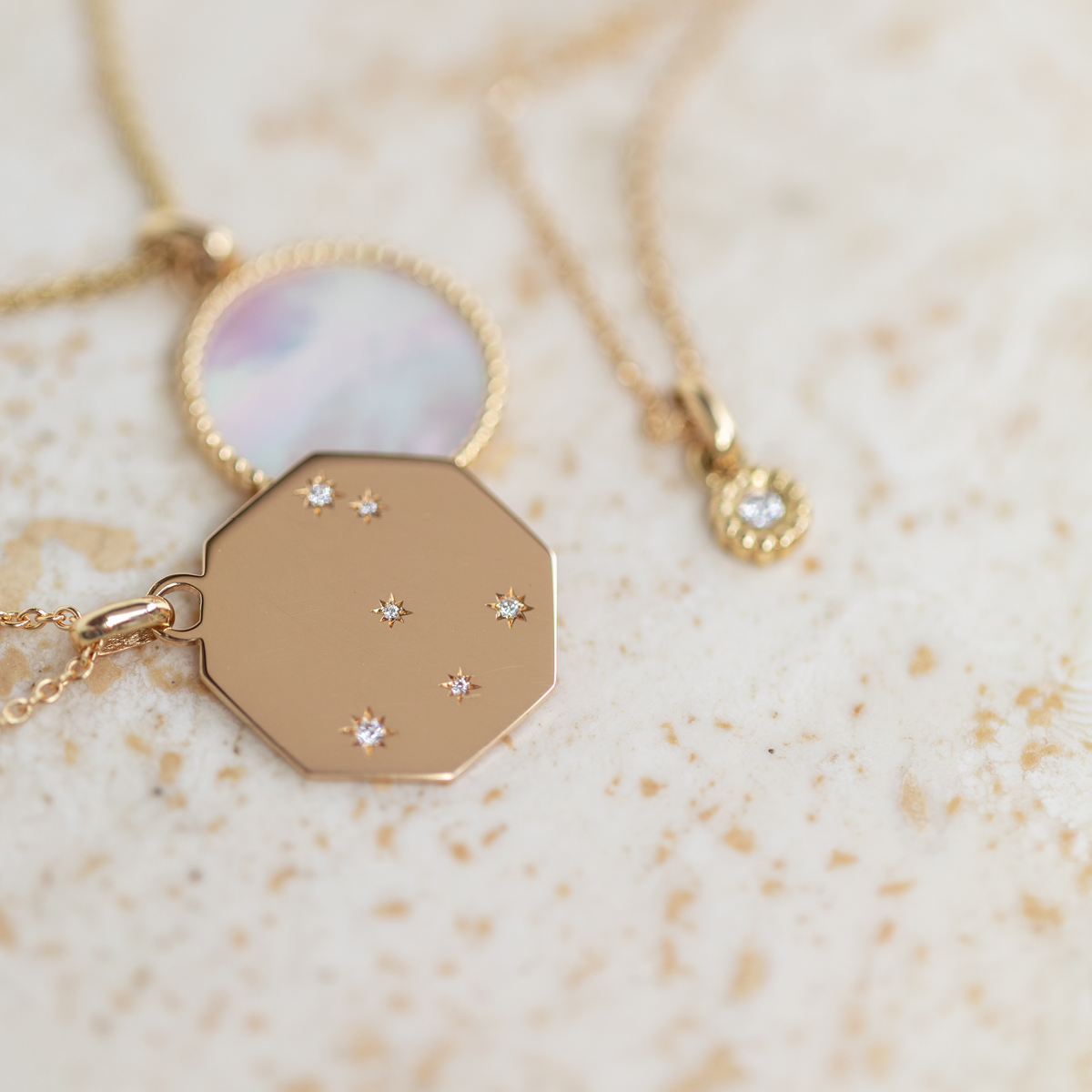 Médaille Constellations - Or blanc