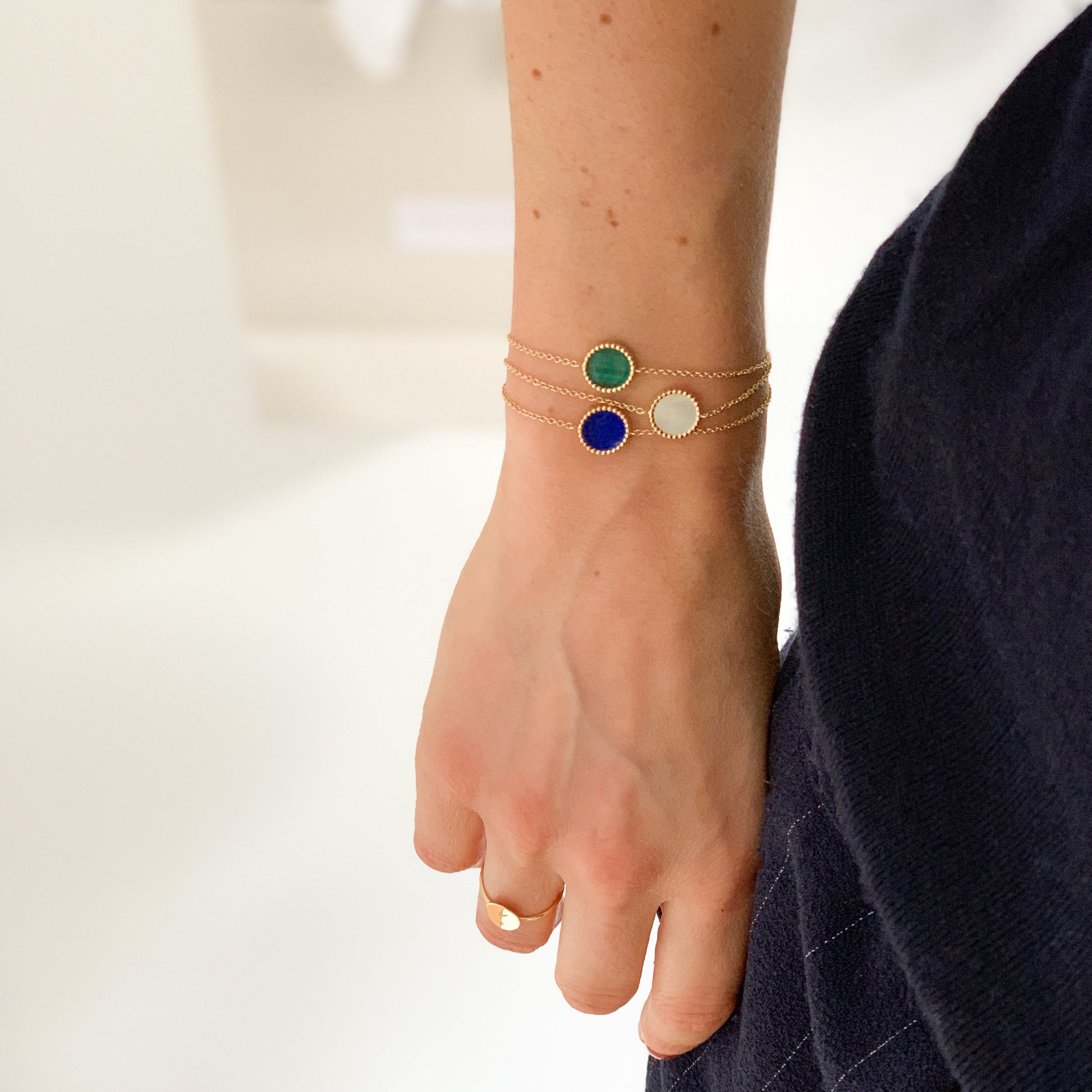 Bracelet Nuances Lapis lazuli - Or jaune 18 carats