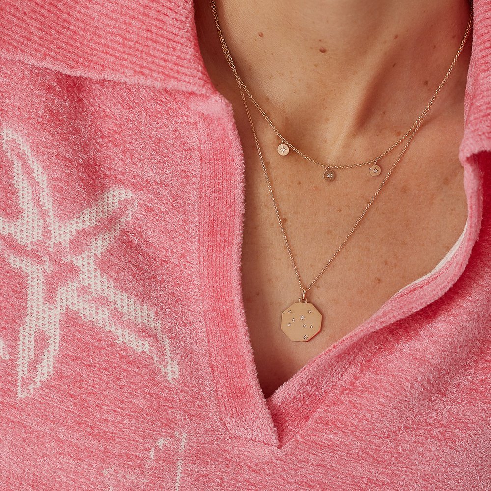 Médaille Constellations - Or blanc
