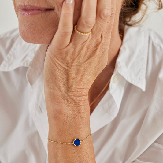 Bracelet Nuances Lapis lazuli - Or jaune 18 carats
