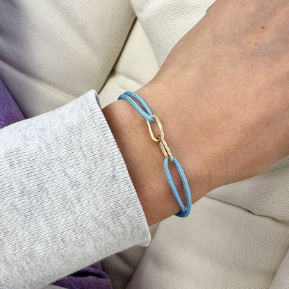 Bracelet cordon Maillons - Or 18 carats