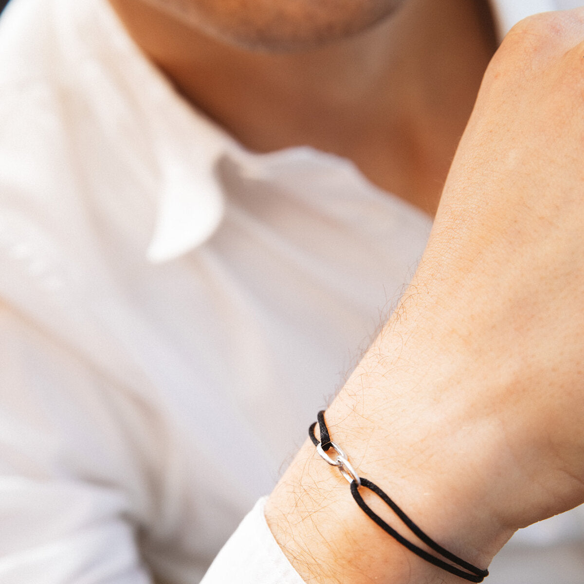 Bracelet cordon Maillons - Or 18 carats