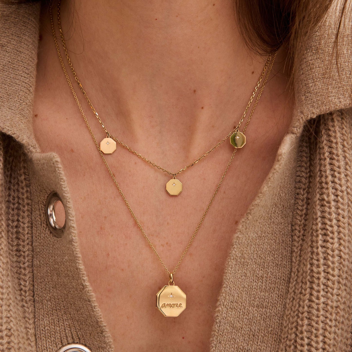 Collier Pampilles Mini Éternité - Or 18 carats et diamants