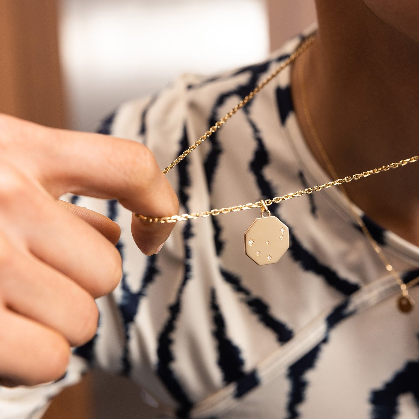 Médaille Constellations - Or blanc