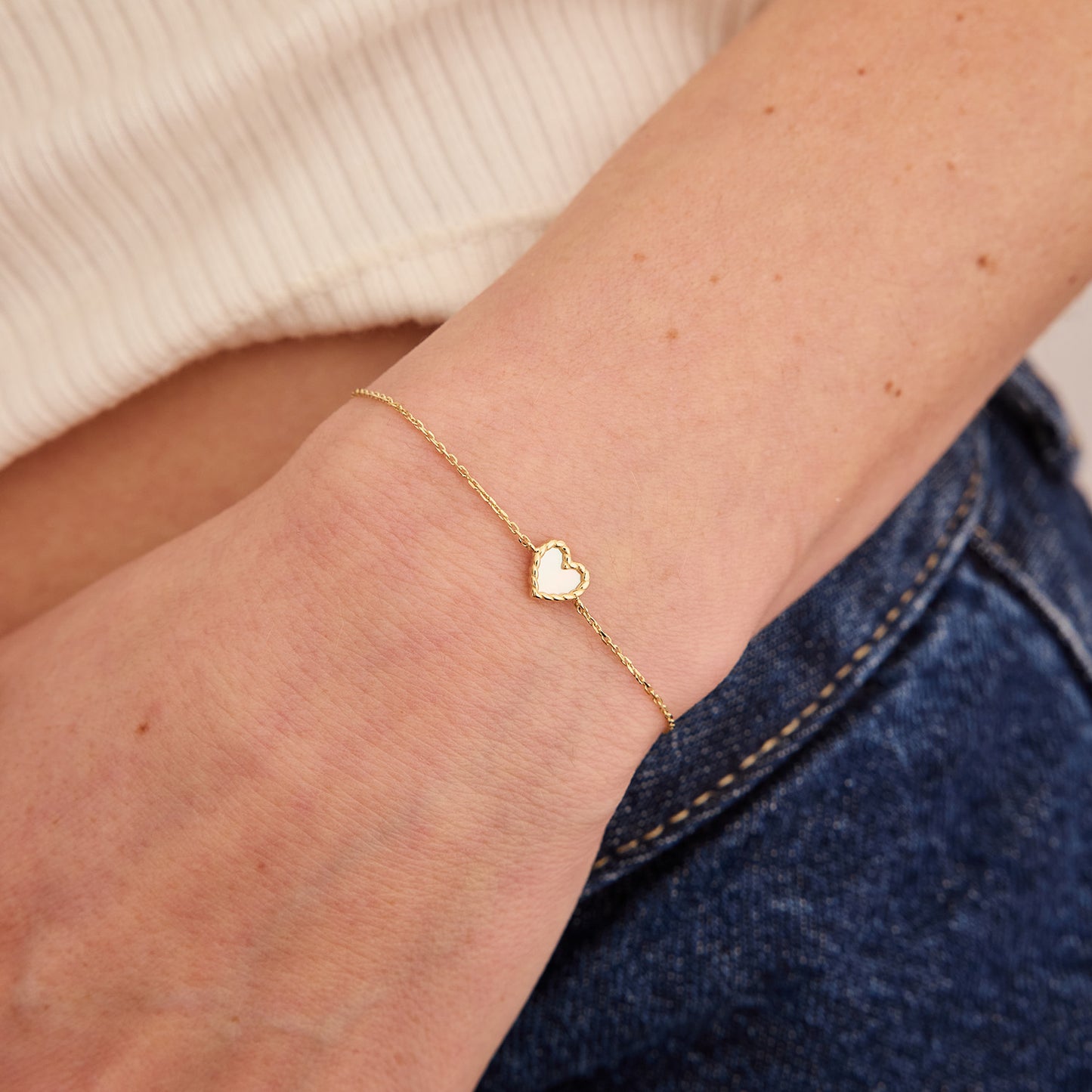 Bracelet Nuances Coeur nacre