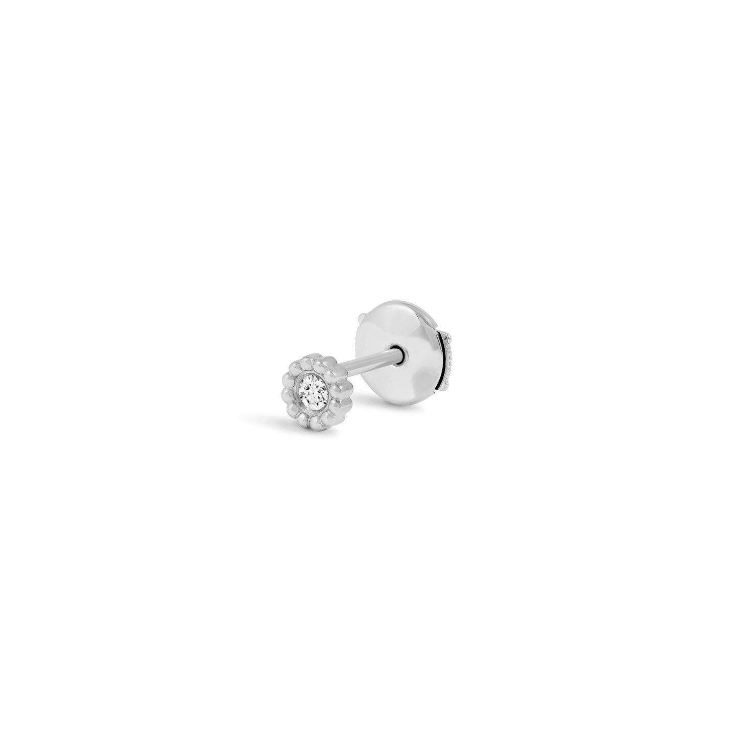 Puce d'oreille Marguerite - Or 18 carats et diamant