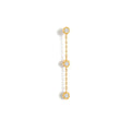 Boucle d'oreille pendante Mini Marguerite - Or 18 carats et diamants