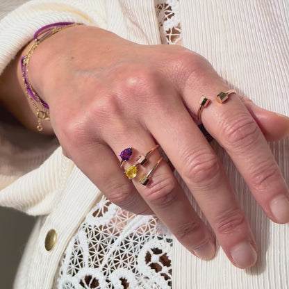 Bague P 22 améthyste